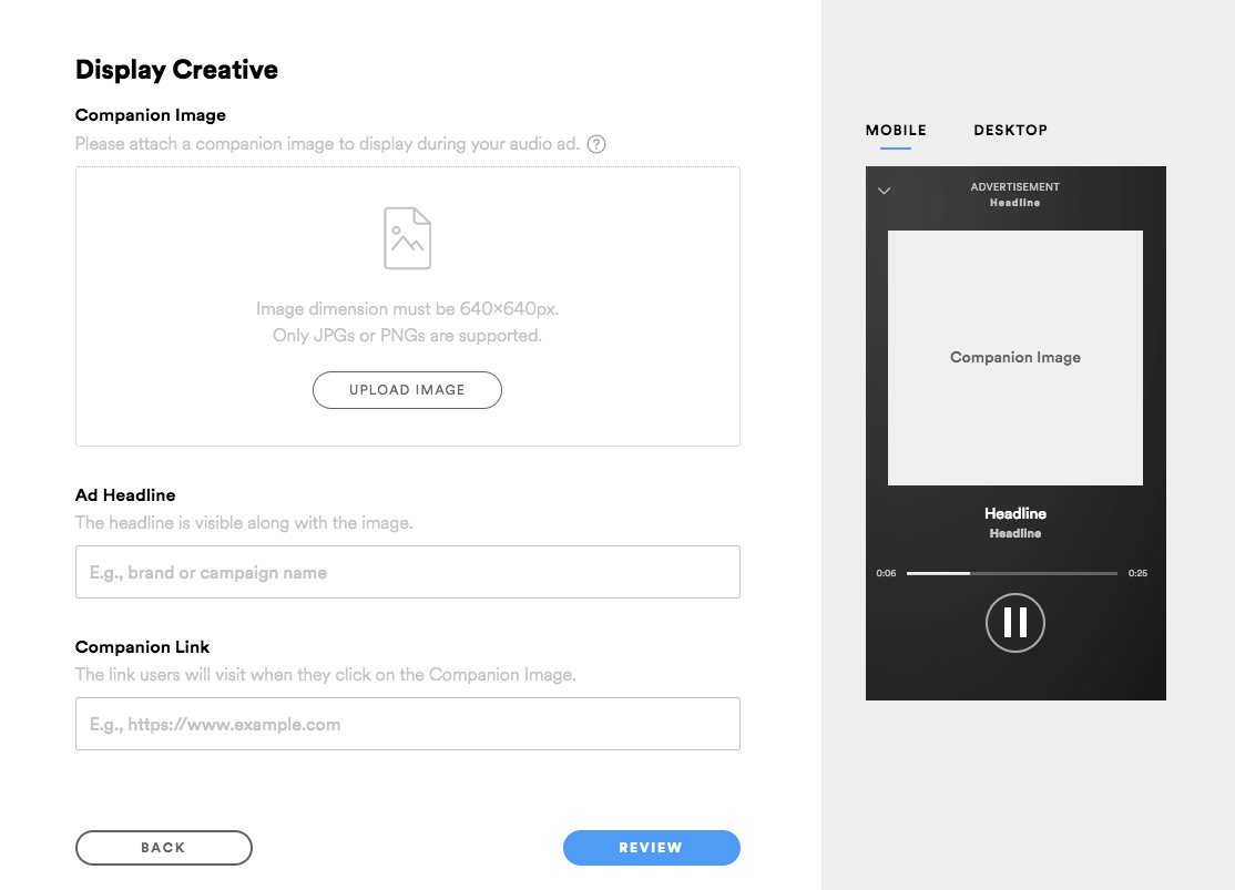 spotify creative dimensions and examples