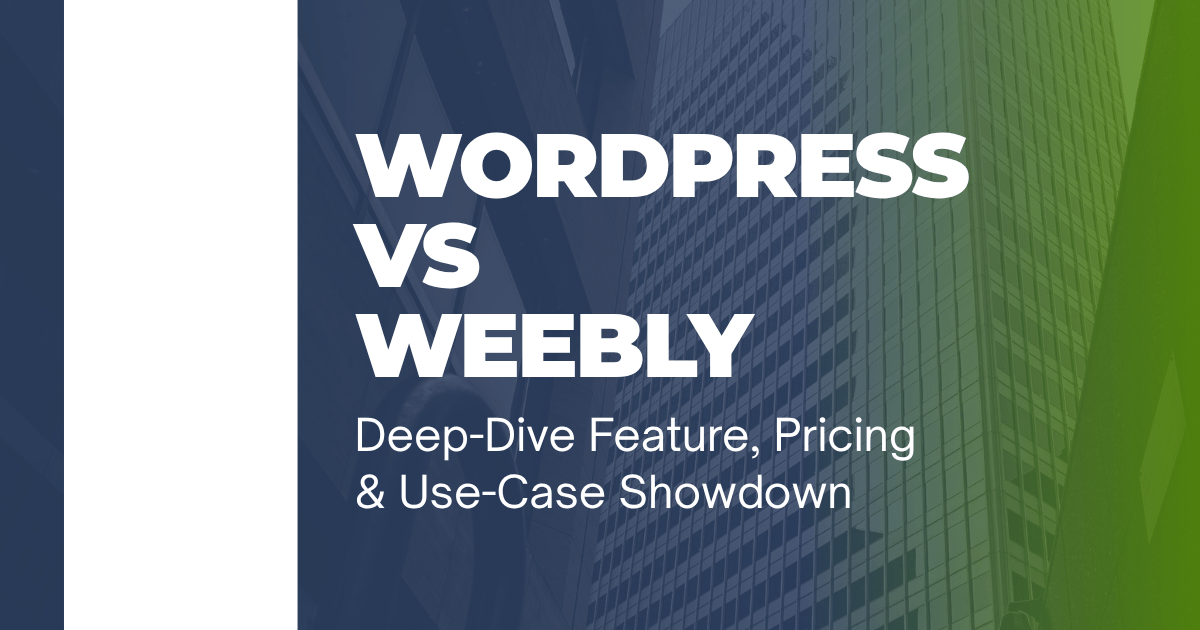 WordPress vs Weebly